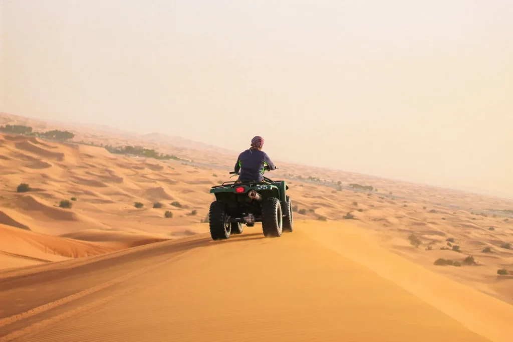 quad baking in desert safari